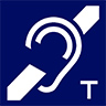 Internationales Piktogramm für alle Arten von mobilen Höranlagen.